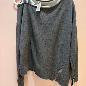 CHAMPION Gray Off-Shoulder Sweatshirt SIZE XXL